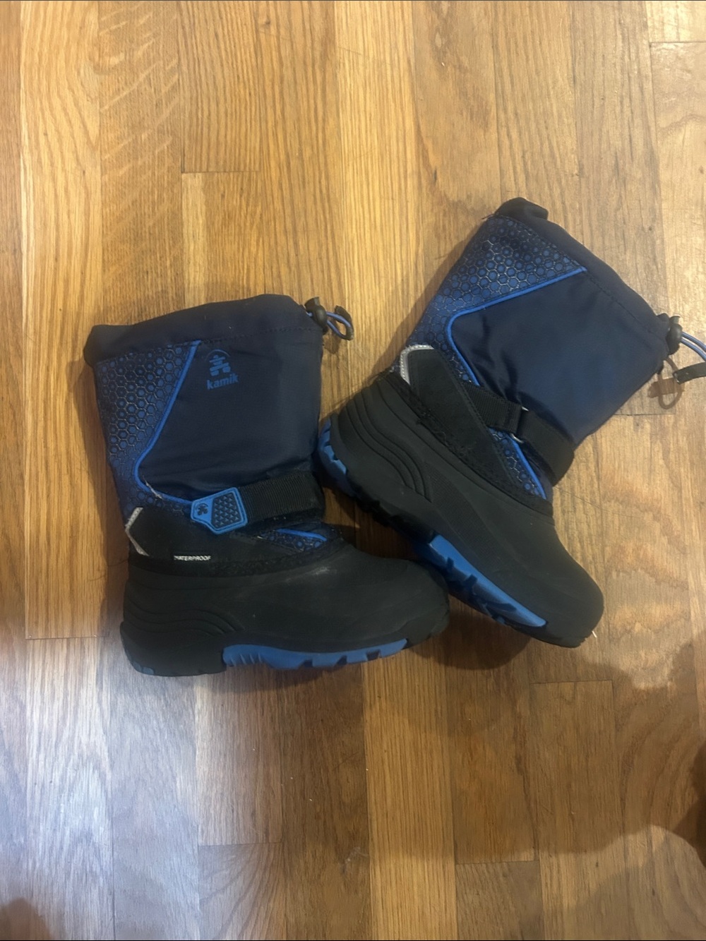 Kamik Kids Navy and Black Waterproof Snow Boots